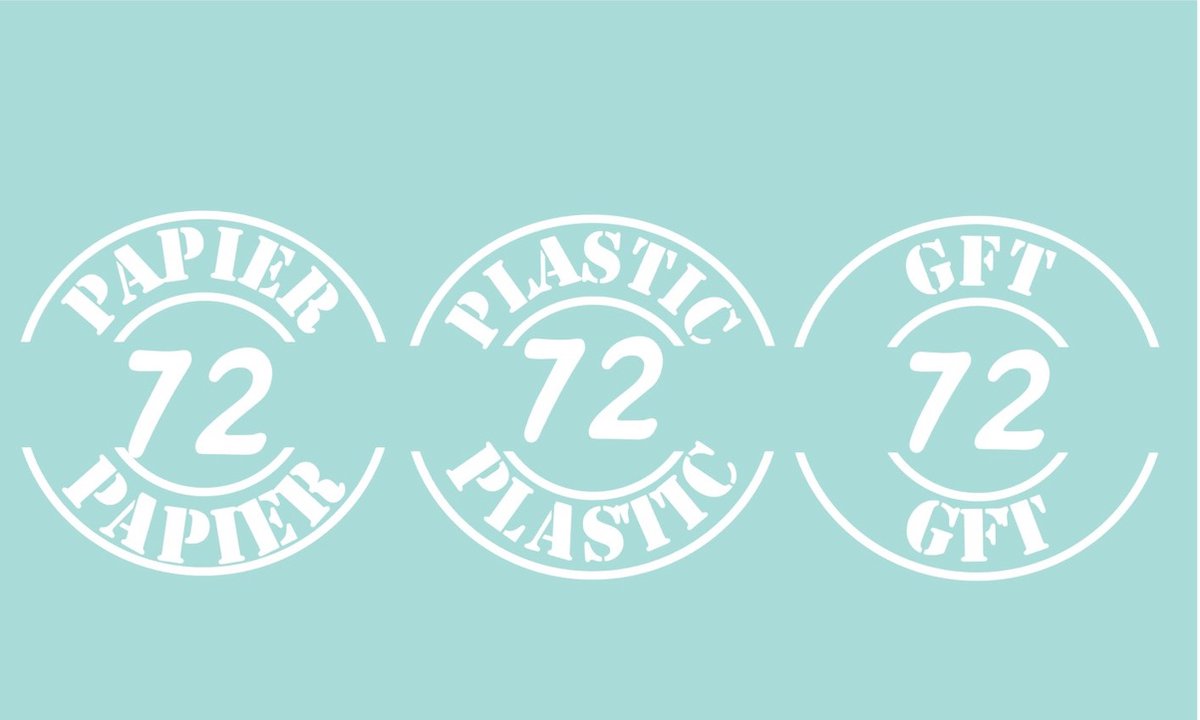 Kliko Sticker 3 stuks - kleur wit - Papier - Gtf - Plastic - Incl Huisnummer