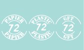 Kliko Sticker 3  stuks - kleur wit - Papier - Gtf - Plastic - Incl Huisnummer