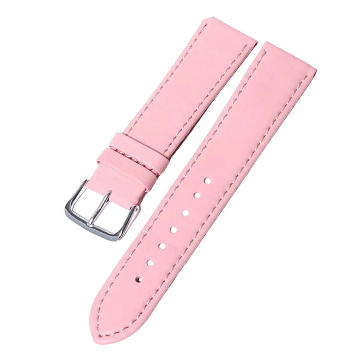Horlogebandje- roze- leer- 20 mm-Charme Bijoux