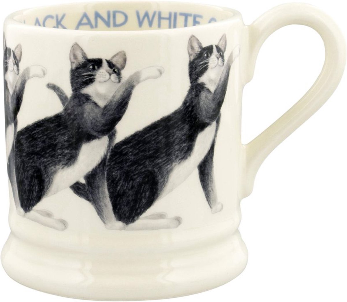 Emma Bridgewater Mug 1/2 Pint Cats Black & White Cat