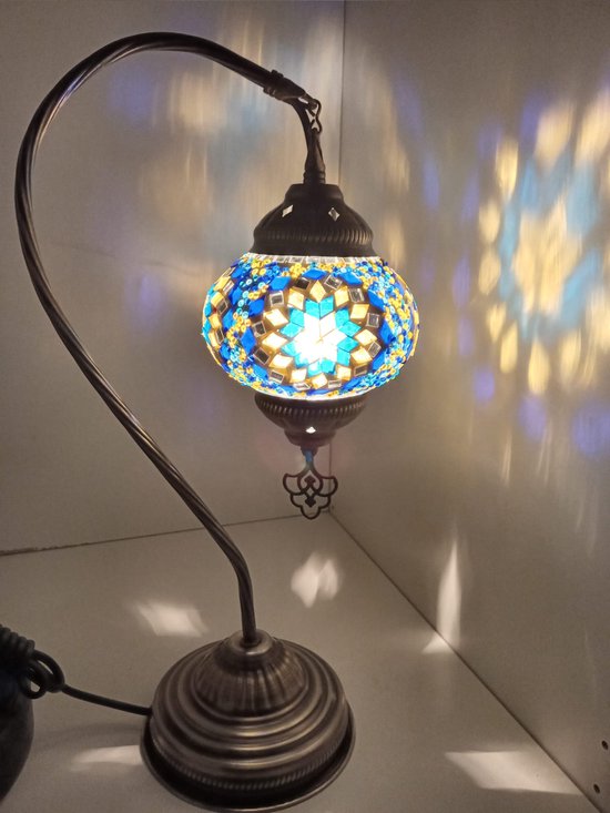 Handgemaakte Turkse Tafellamp - Mozaïek - 38 cm