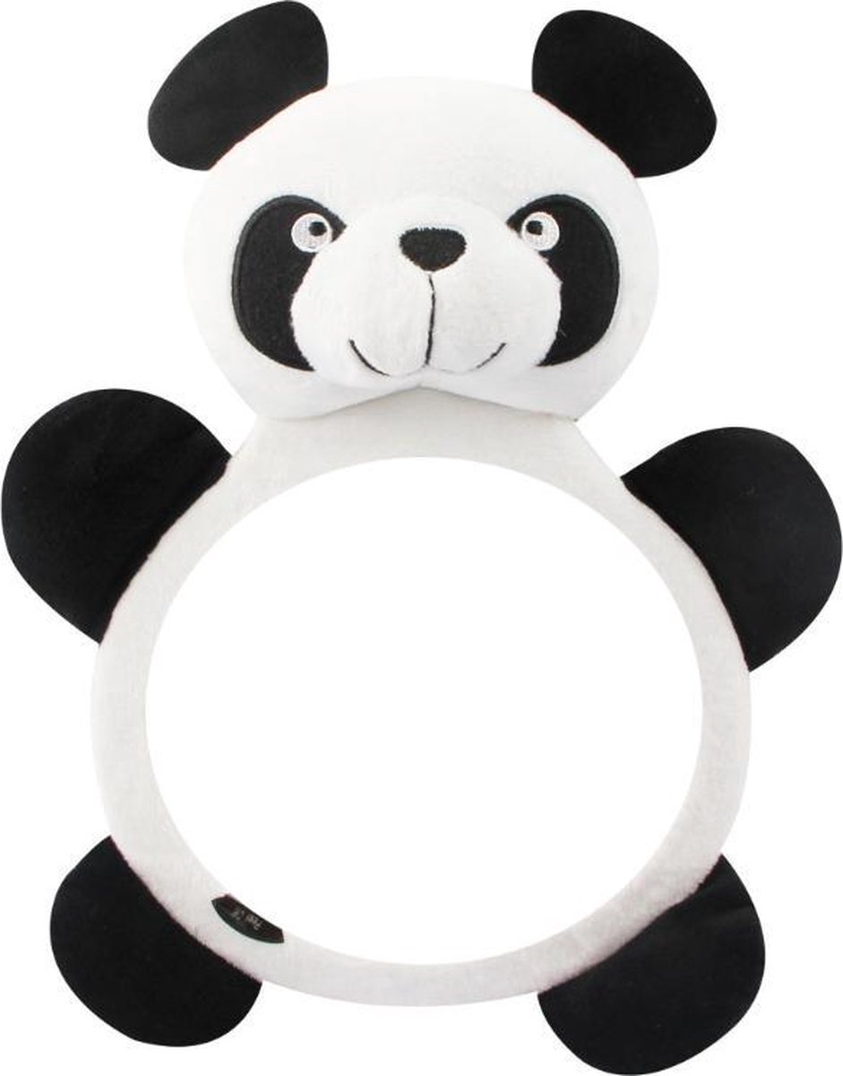 Autospiegel baby met Knuffel - Baby - ideaal Kraamcadeau - Achteruitkijkspiegel - Verstelbaar - Pandabeer