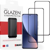 2-pack BMAX geschikt voor Xiaomi 12X Screenprotector glas - Full Cover gehard glas - Tempered glas - Xiaomi screenprotectors 2 stuks - Telefoonglaasje - Beschermglas - Glasplaatje - Screensaver - Screen protector - Case friendly - Zwart