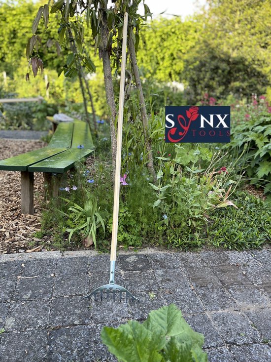 Synx Tools Rozenhark metaal Hark - Harken/ Gazonhark - Bladhark - Bodembewerkers - Hark Incl. steel 150cm van Synx Tools — afbeelding 5