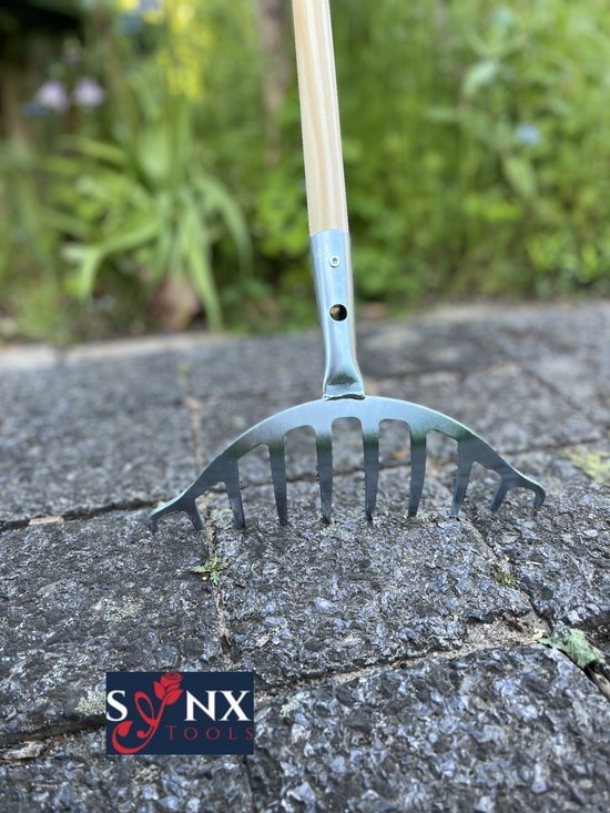 Synx Tools Rozenhark metaal Hark - Harken/ Gazonhark - Bladhark - Bodembewerkers - Hark Incl. steel 150cm van Synx Tools — afbeelding 2