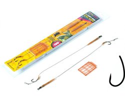 EXC Carp Rig 666 BARBLESS - Haakmaat #6 - 25lb - 2 stuks - 20cm - Weerhaakloze Karper Onderlijnen - Karper vissen
