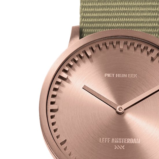 LEFF amsterdam - T40 - Horloge - Nylon - Rosé/Zandkleurig - Ø 40mm