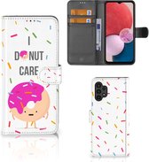 Smartphone Hoesje Geschikt voor Samsung Galaxy A13 (4G) Bookcase met Quotes Donut Cadeautjes voor Meisjes