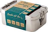 ECOLunchbox Bento Wet Box - Roestvrijstale Voedselcontainer - Herbruikbare Lunchbox - Plasticvrij - Lekvrij Deksel - Siliconen Pakking - Milieuvriendelijk- Rechthoekig