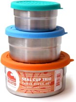 Blue Water Bento - Lunchbox Seal cup Trio - Ronde snackbox - set van 3 stuks.