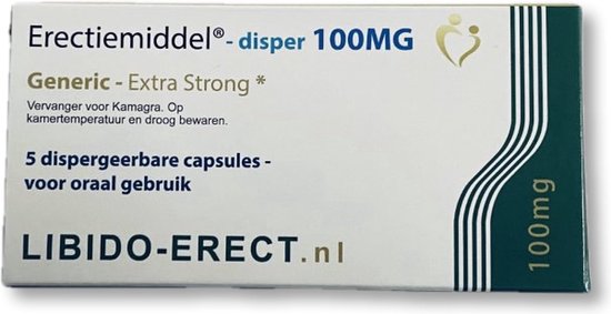 Libido Erect 100mg - Extra sterk - Zelfde sterkte als Kamagra en Viagra, op 100% natuurlijke basis