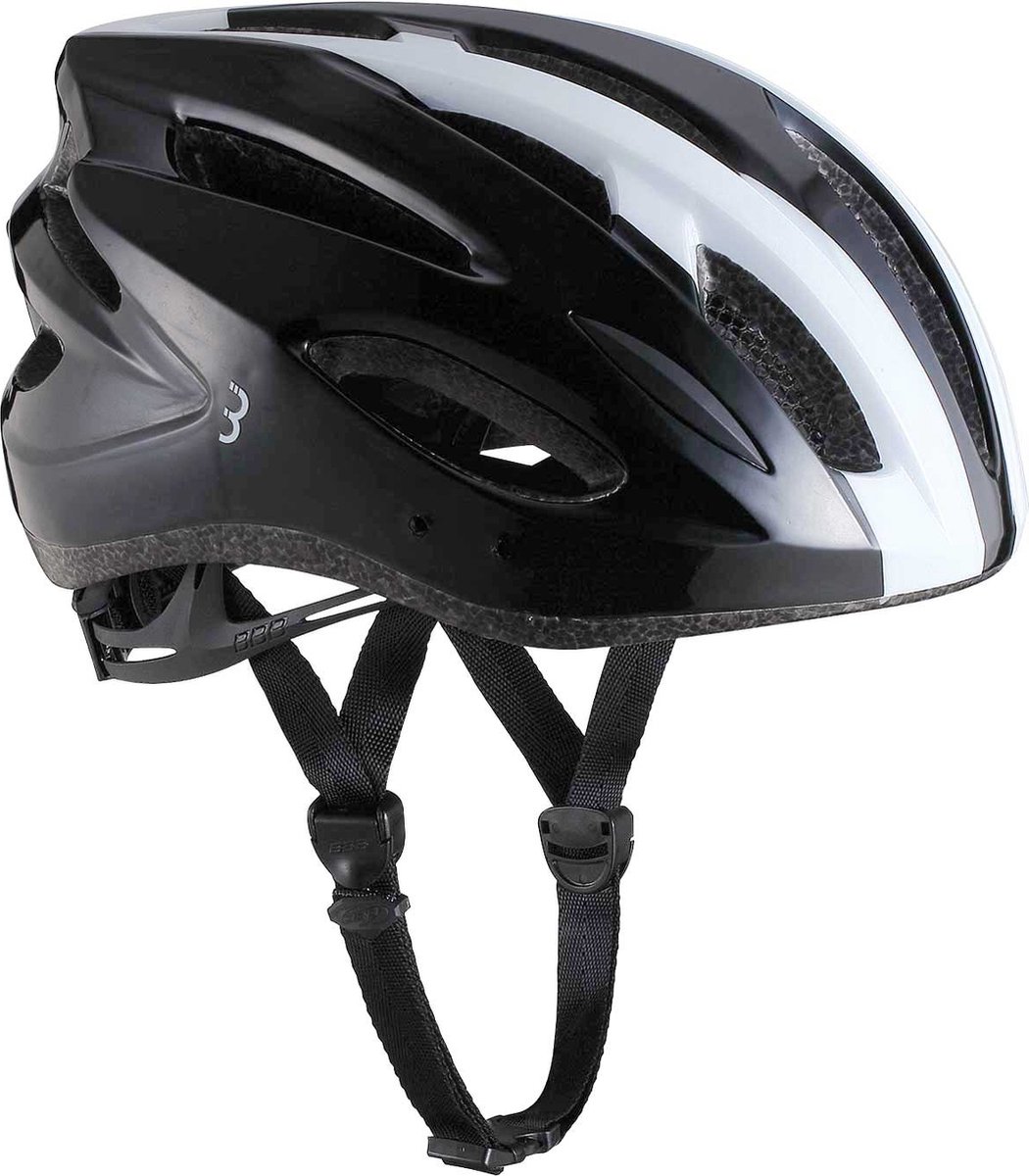 BBB Cycling Condor Fietshelm Volwassenen - MTB Helm & Racefiets helm - Wielrenhelm - Fietshelm Dames - Fietshelm Heren - Zwart/Wit - Maat L - BHE-35