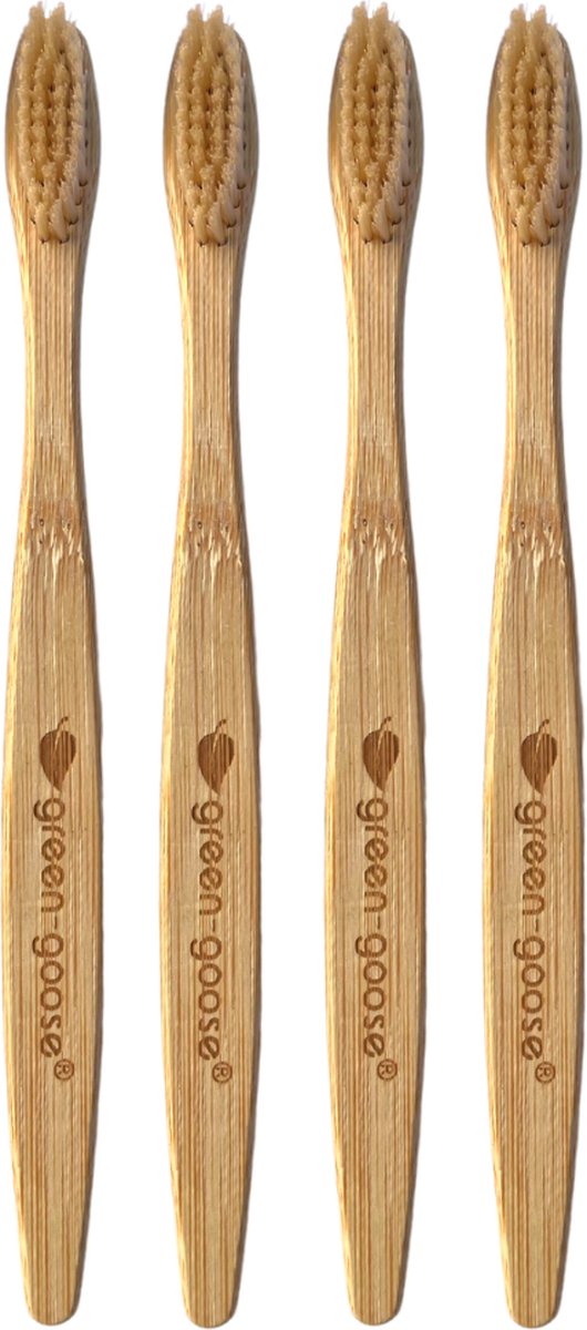 Goedkoopste Vitalifit bamboe tandenborstels - 4 stuks - Hard - Ecologisch - Antibacterieel