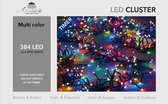 Cluster d'éclairage de Éclairage de Noël avec minuterie 384 lumières colorées 2,4 mtr - Pour une utilisation intérieure et extérieure
