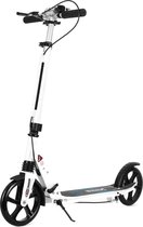 Sefaras Step voor Volwassenen - Kinderstep met Rem - Opvouwbaar - Autoped - Max 110KG - Vering - Met grote wielen - Wit/Zwart