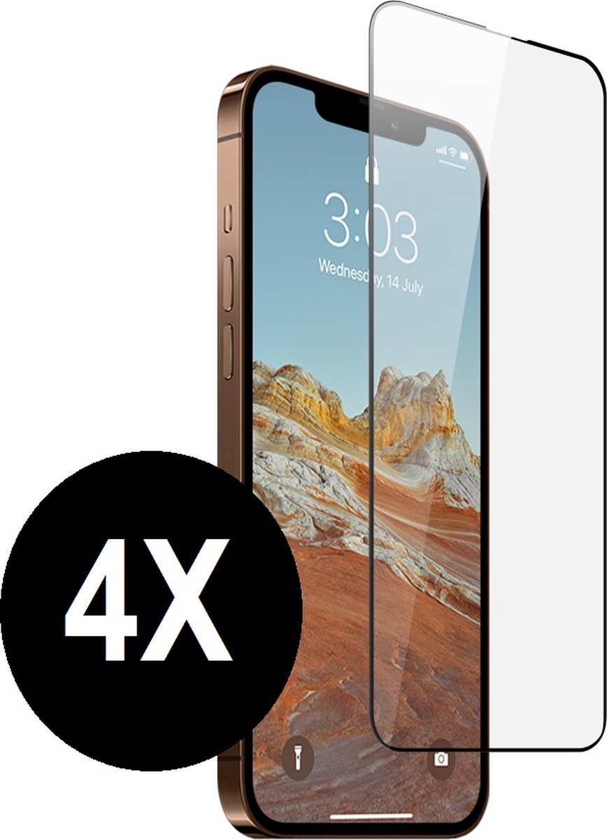 NEW4 STUKS iPhone 13 Pro Max screenprotector - Volledige bedekking - ZEER HOOGWAARDIGE KWALITEIT-Screen protector iPhone 13 Pro Max - Beschermglas - Glasplaatje -PROLEDPARTNERS ®