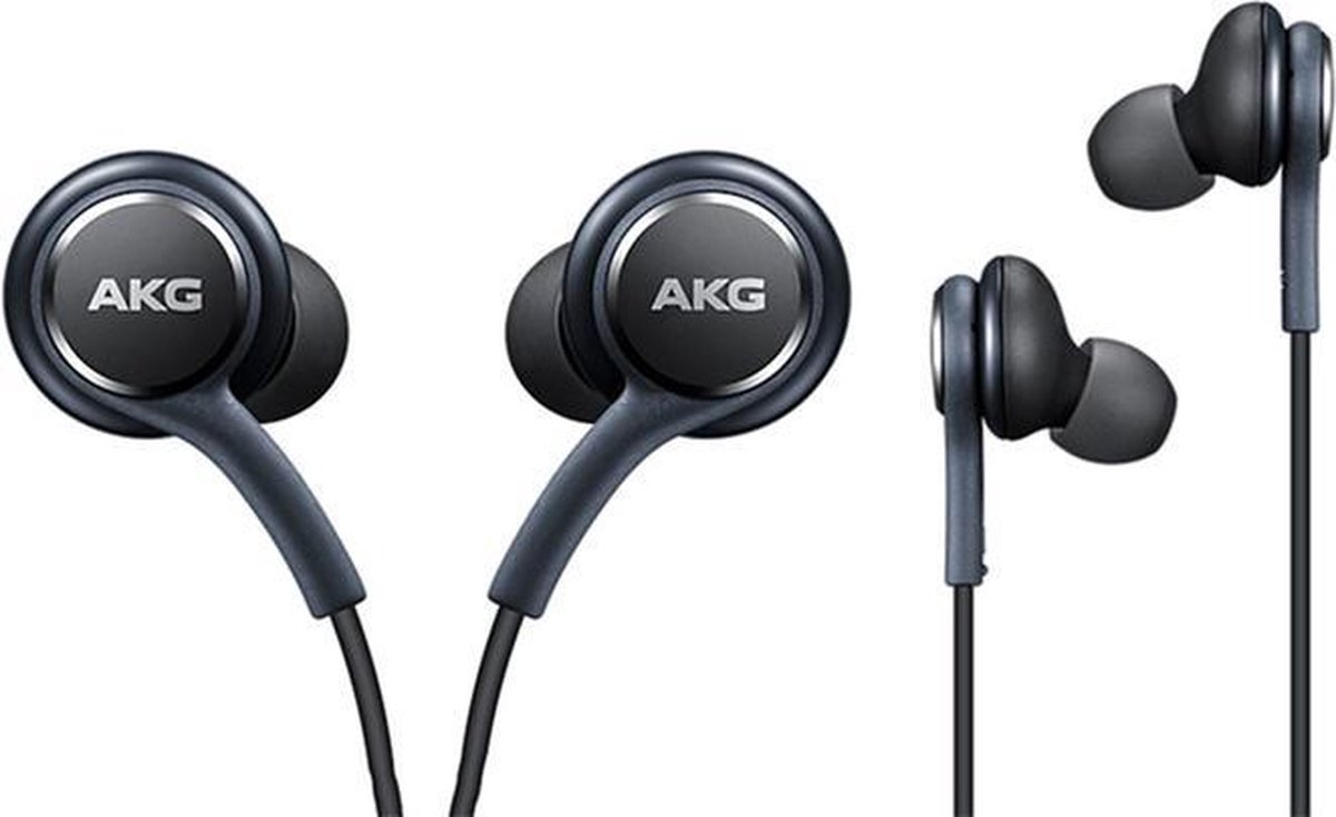AKG In-Ear Stereo Headset - Black - Volume Control - AKG oortjes