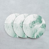 GR onderzetters voor glazen - Waterpaint Green - Vinyl - 6st