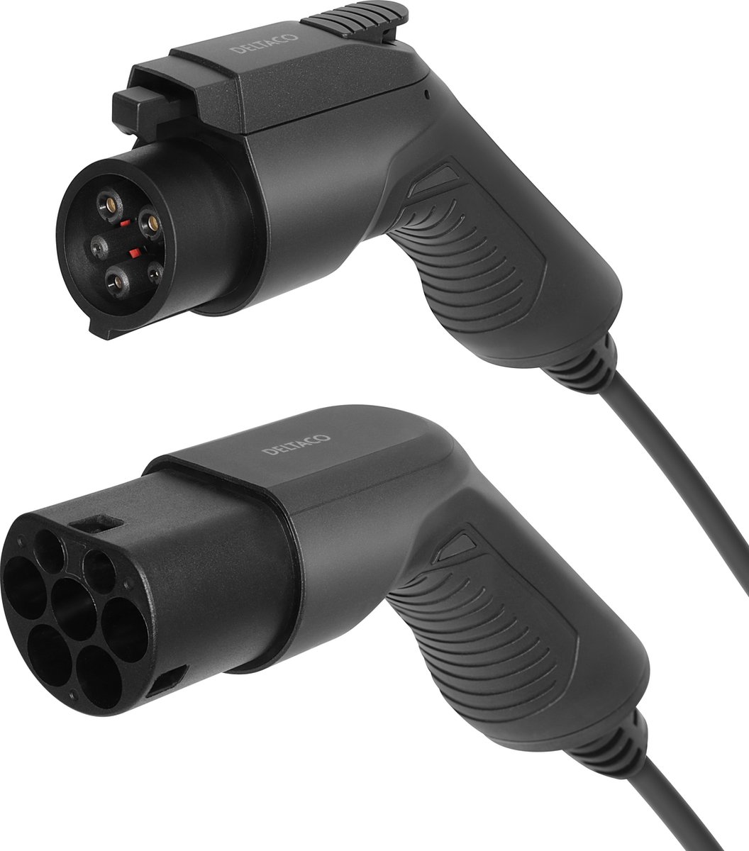 Deltaco e-Charge - Oplaadkabel Elektrische Auto - Type 2|Type 1 - 16A - 10 m