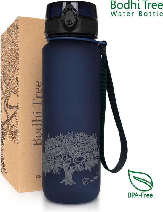 Bodhi Tree Drinkfles 500 ml - Waterfles - BPA Vrij - Fruitfilter - Outdoor Sport Bidon Water Bottle 500ml - Blauw