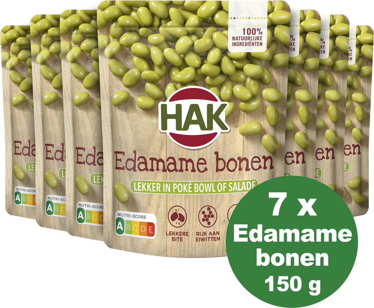 HAK Stazak Edamame bonen Tray 7x150 gram Gemaksgroenten