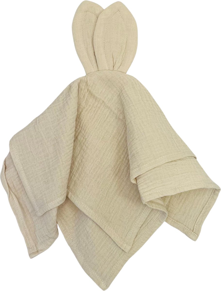 Goedkoopste Louka speendoekje konijnenoren zand - hydrofiel - organic katoen - speendoekje - speenknuffel