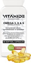 Vitamide Omega 3 6 9 Visolie Supplement - 90 Softgel Capsules voor 3 Maanden