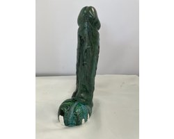Handbeschilderde Piemelkunst van Keramiek Gips – Uniek Kunstobject – 18,5 cm – Cadeau & Decoratie