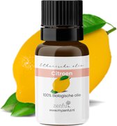 Zenful Citroen olie - Lemon etherische olie - Citrus Limon Peel - 100% biologisch - 5ml