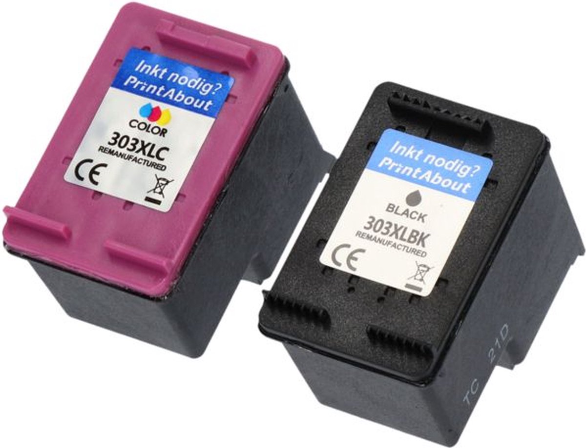 Huismerk HP 303XL (3YN10AE) Inktcartridge Zwart + 3 kleuren