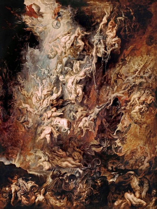 Peter Paul Rubens - Fall of the Damned, Val van de Verdoemden Canvas Print