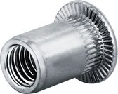 GOEBEL® - 250 x Blindklinkmoeren M 10 - RVS V2A / A2 (AISI 302) (Ø x L) 12,9 mm x 17,0 mm - Vlakke kop Ronde schacht - Schacht einde Open - GO-NUT - 7551010000 - Linkmoeren - Klinkmoeren - Blindmoeren