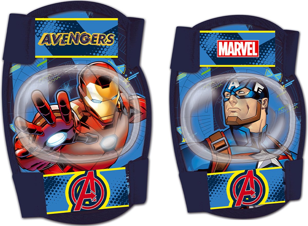 Marvel Beschermset Avengers Junior Foam Blauw 4-delig Maat S