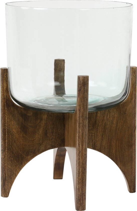 Gesmolten Glas op Houten Stronk - Grote Kom - Nederland - Cadeau en Aromatherapie