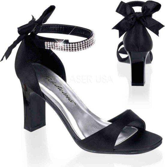 Fabulicious - ROMANCE372 Ankle strap sandal - US - Shoes - Zwart