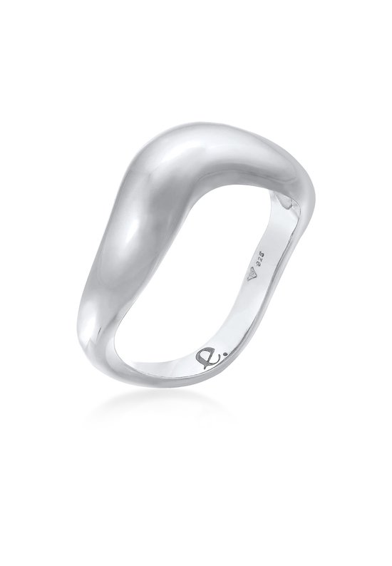 Elli PREMIUM Ringen Dames Golven Trend Organic in 925 Sterling Zilver