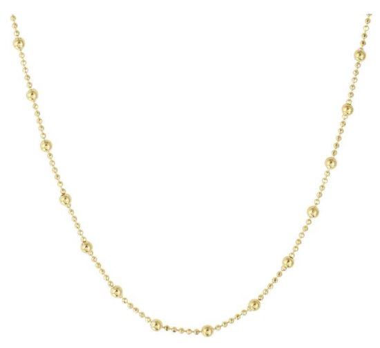 Ketting Liza - simpel met balletjes - Choker Collier - Goud kleurig - 42 cm - 1 stuks