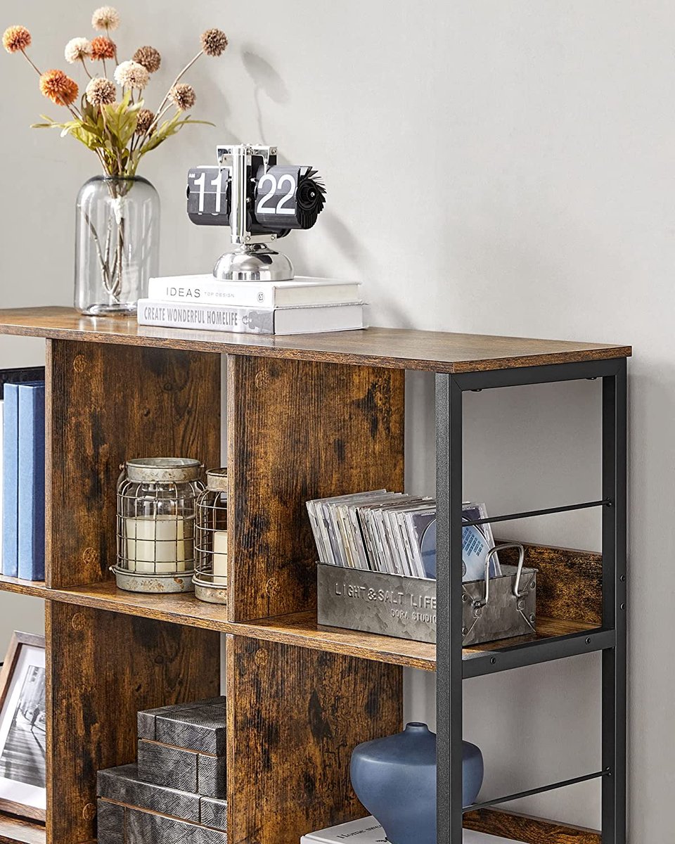 Vasagle boekenkast, boekenplank met 4 open legplanken, staande Vasagle boekenkast, boekenplank met 4 open legplanken, staande
