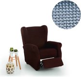 Belmarti® Stoelhoes Milos 65cm tot 90cm breed - Lichtblauw - Voor fauteuil met beweegbare voetenbank - Anti-statisch - Ademend katoen - Premium A-kwaliteit