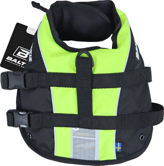 Baltic Hondenzwemvest Mascot Geel - Zwart M