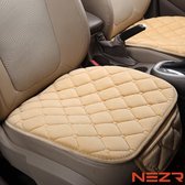 Housse de siège de voiture avant 1 pièce universelle - Accessoires de vêtements pour bébé de voiture - Housse de voiture - Protecteur de siège de voiture - Beige - Peluche