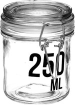 Inmaakpot/voorraadpot 0,25L glas met beugelsluiting - 250 ml - Voorraadpotten met luchtdichte sluiting