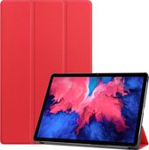 Hoes Geschikt voor Lenovo Tab P11 Plus Hoes Luxe Hoesje Book Case - Hoesje Geschikt voor Lenovo Tab P11 Plus Hoes Cover - Rood