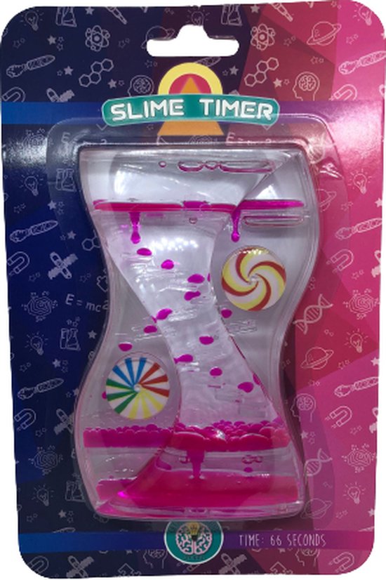 Afbeelding van het spel Slime timer - Gel timer - Vloeibare Zandloper op basis van slijm - Slijm timer Kleur Roze