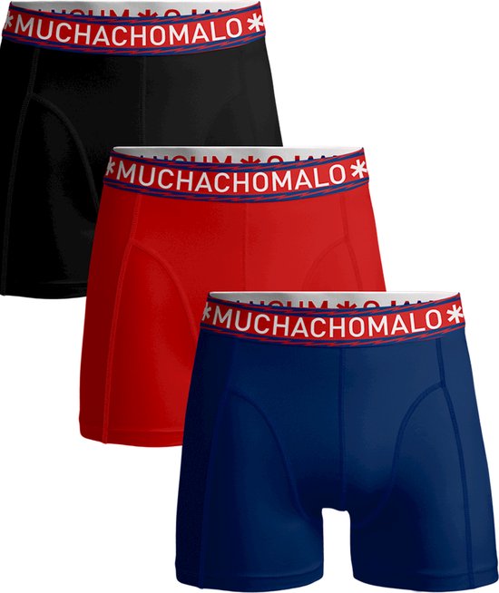 Muchachomalo - 3-pack onderbroeken heren - Effen kleuren - Elastisch katoen - Zachte waistband