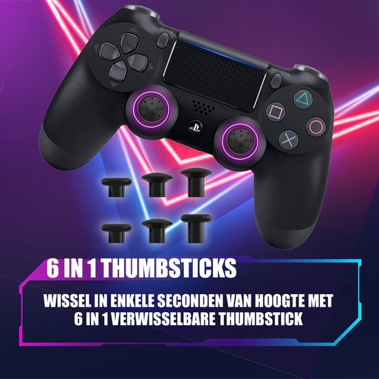CS eSports Master Controller PS4 V2 – SCUF Remap MOD met Paddles & Click Hair Triggers & 6 in 1 Thumbsticks – 3D Grip – Zwart