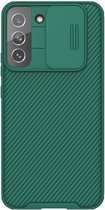 Telefoonhoesje geschikt voor Samsung Galaxy S22 5G - Nillkin CamShield Pro Case - Groen
