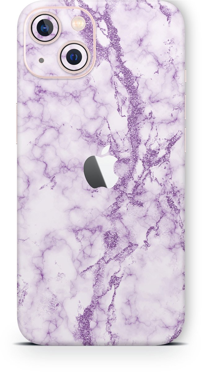 iPhone 13 Skin Marmer Paars 10 - 3M Sticker