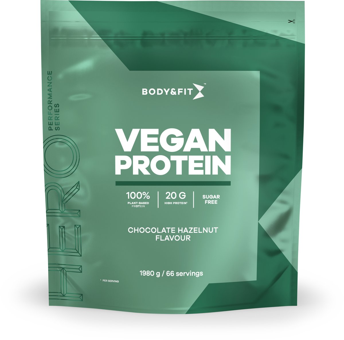 Goedkoopste Body & Fit Vegan Protein Eiwitshake - Chocolate Hazelnut - Vegan Proteine Poeder - Plantaardige Eiwitshake - 990 gram (33 shakes