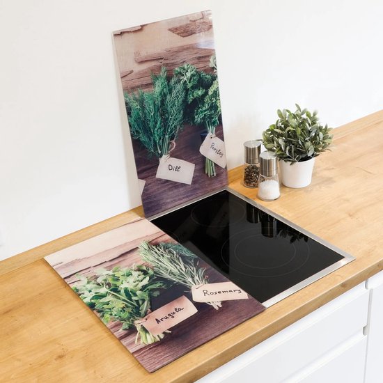 Top Choice - Afdek kookplaten - 2 stuks - kruidenplanten